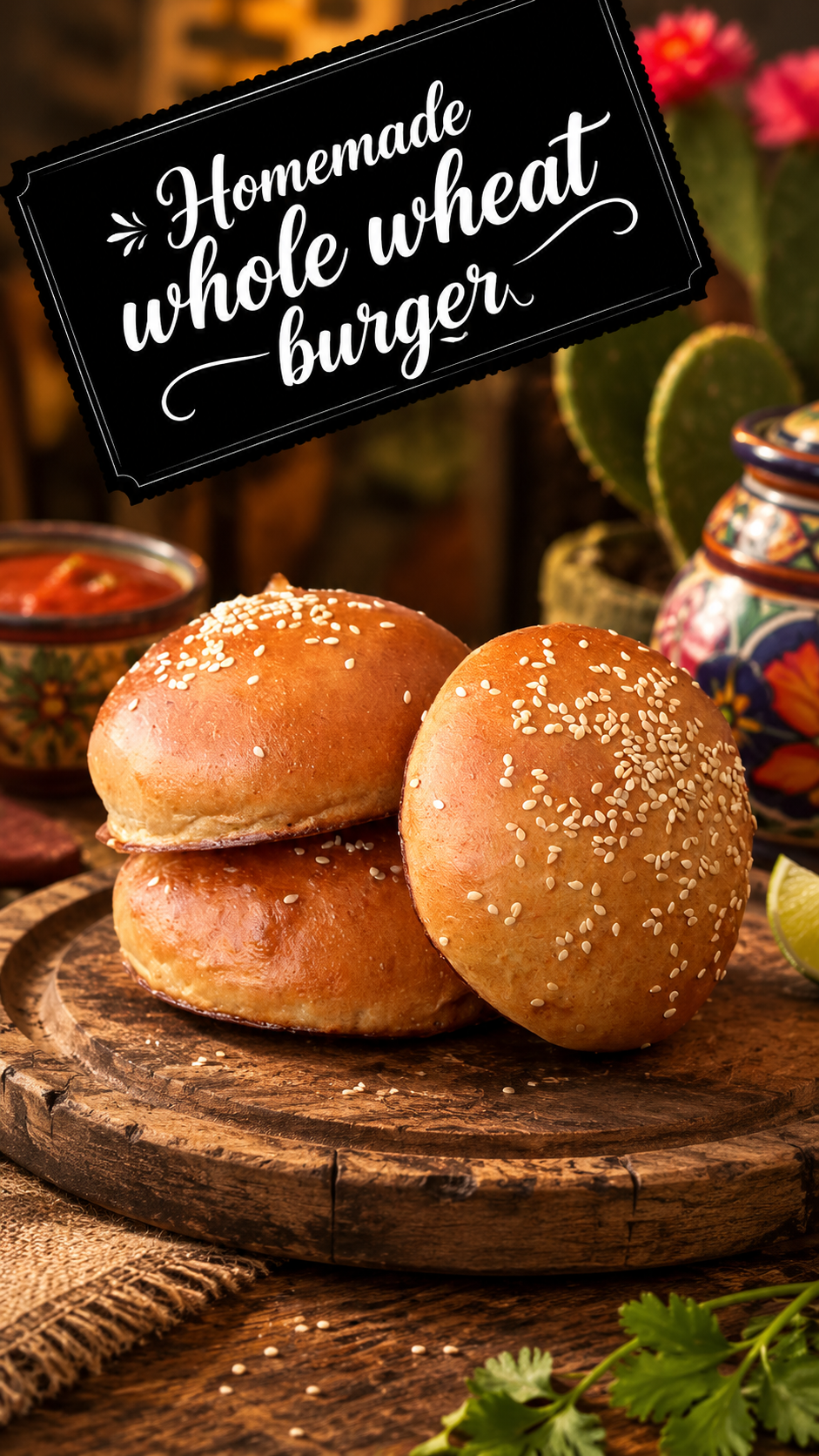 Whole Wheat Burger Buns